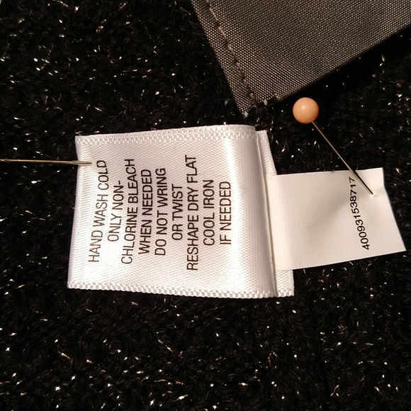 NWT Simply Vera long sparkle black sweater Sz M - Picture 7 of 7